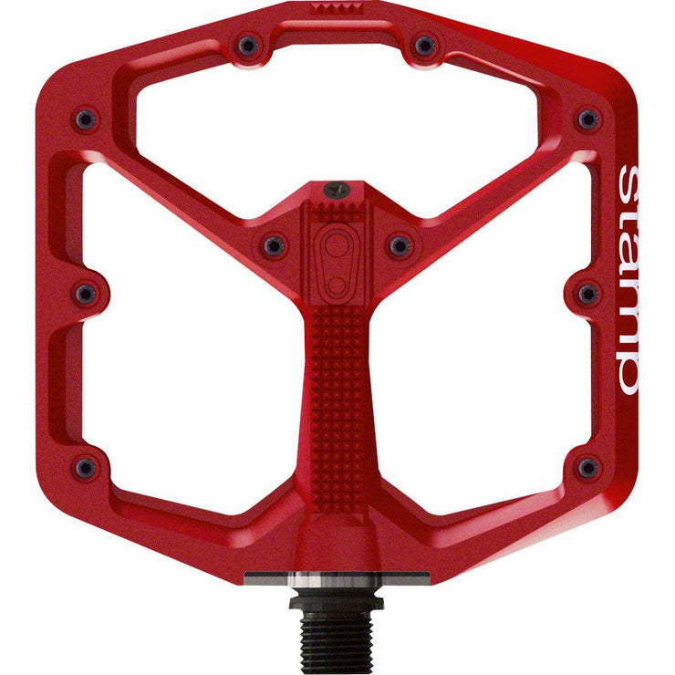 Crankbrothers Stamp 7 Pedals - Platform Aluminum 9/16" Red Large, full view.