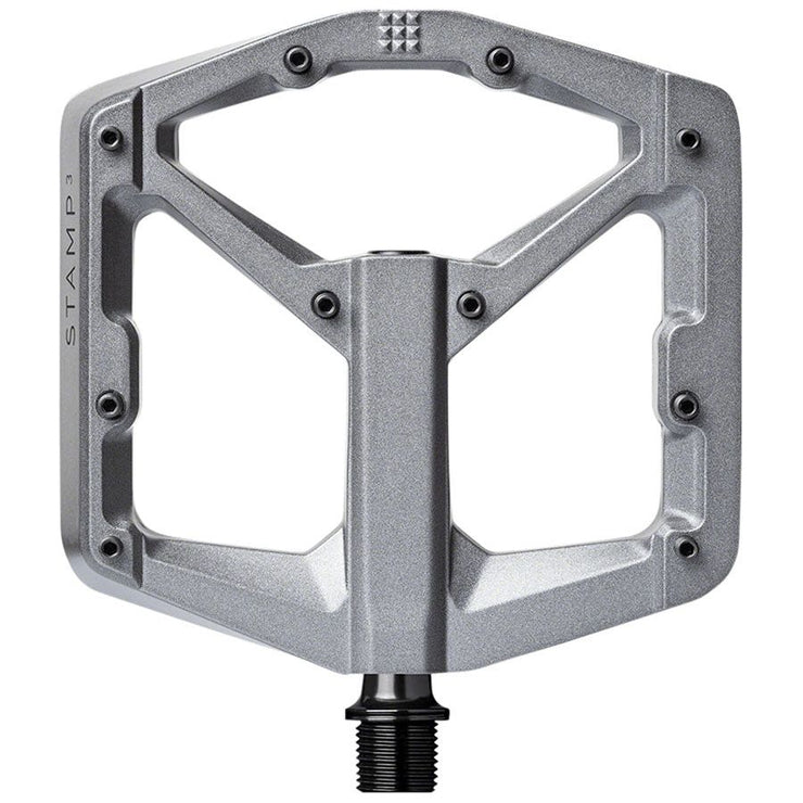 Crank Brothers Stamp 3 Plaform Pedals - Gray, Large, full view.