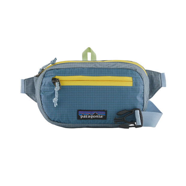 Patagonia Ultralight Black Hole Mini Hip Pack, steam blue, full view.