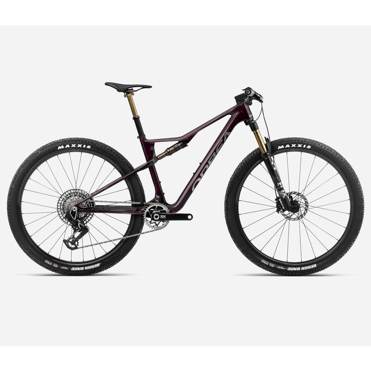 2024 Orbea Oiz M-LTD, Wine Red Carbon View - Titanium (Gloss), full view.