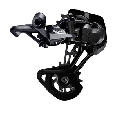 Shimano Deore XT RD-M8100, GS 12-SPeed, Shadow+ Rear Derailleur, full view.