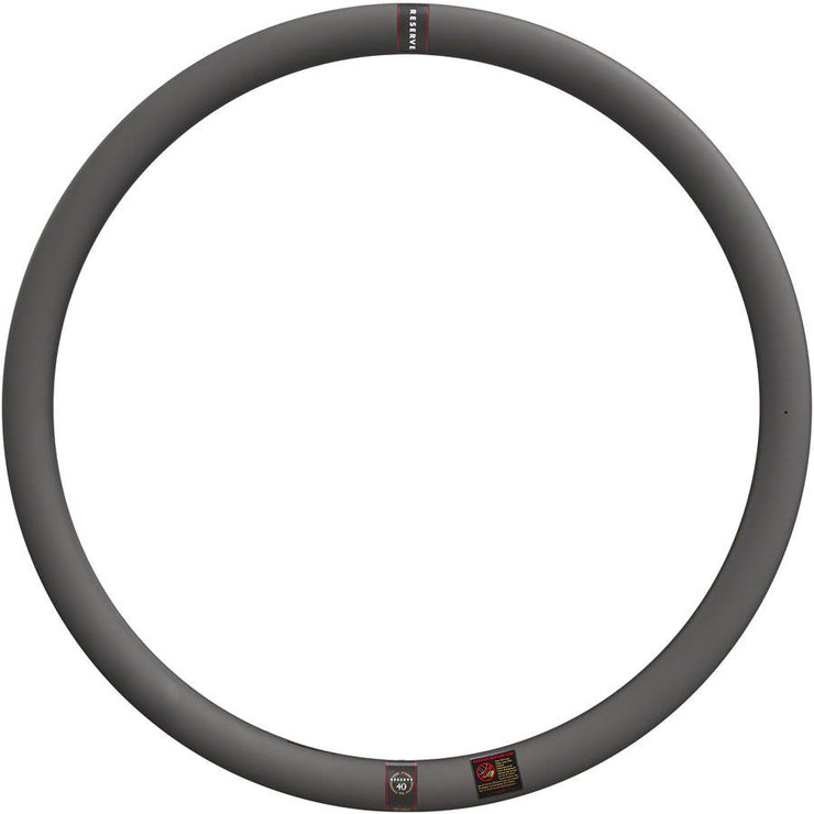 Reserve Wheels Reserve 40 Rim - 700c Disc Carbon 24H, front view