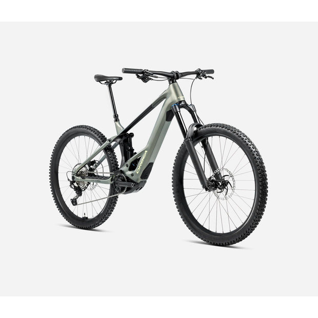 2025 Orbea Wild H10, spaceship green, fork view.