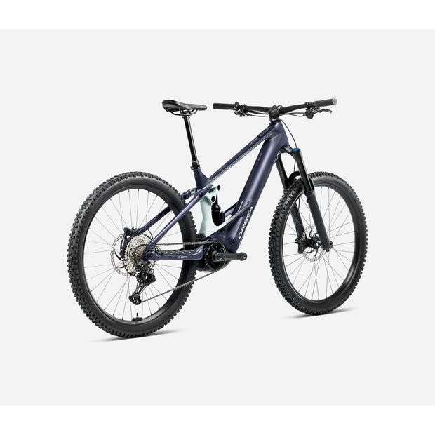 2025 Orbea Wild H10, Tanzanite-Blue Stone (Matt), rear shock view. 