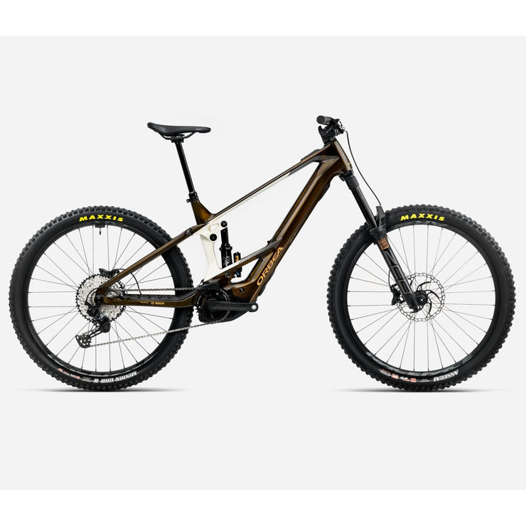 2025 Orbea Wild M20, Caramel Carbon View (Gloss) - Cream White (Matt), full view.