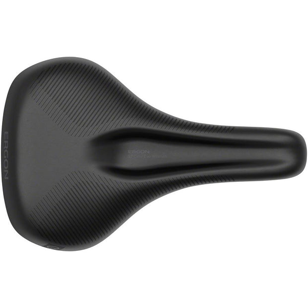 Ergon ST Core Evo Womens Saddle - SM/MD Black/Gray, top view