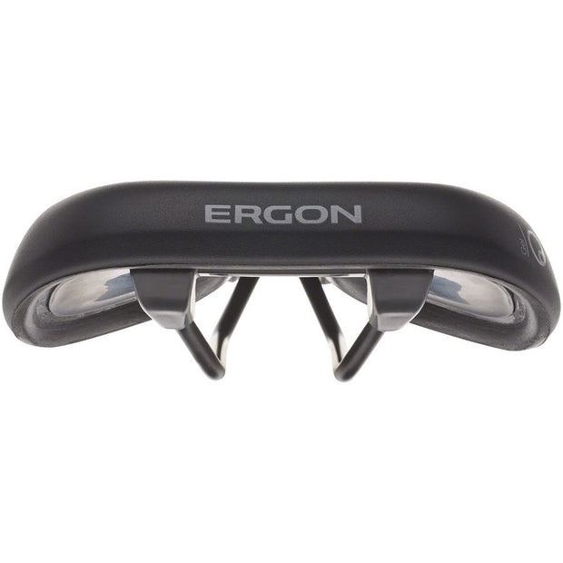 Ergon ST Gel Saddle - Chromoly Black Womens Small/Medium, Back View