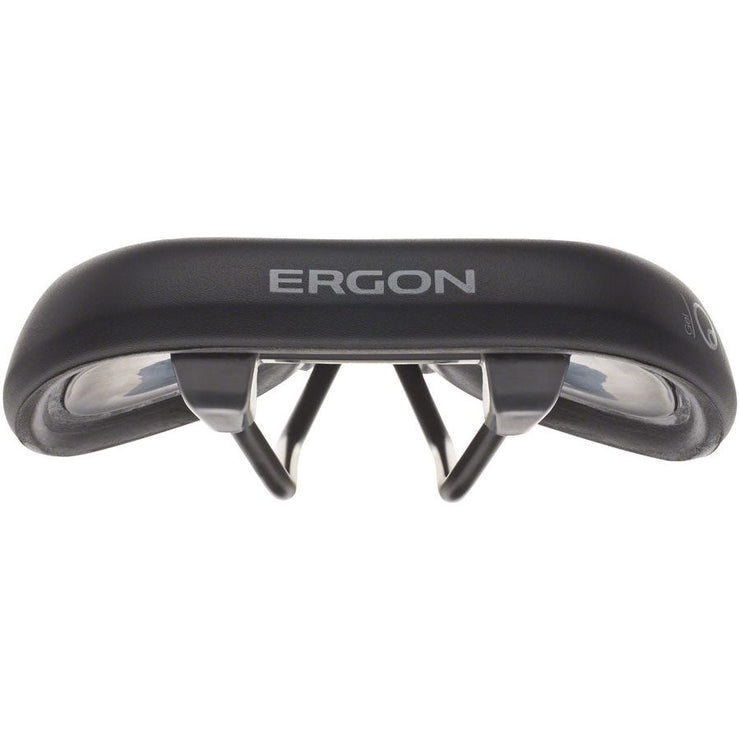 Ergon ST Gel Saddle - Chromoly Black Womens Small/Medium, Back View