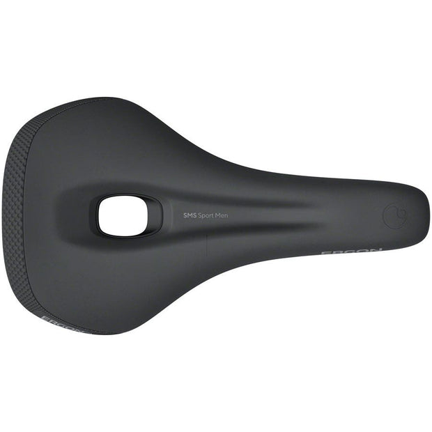 Ergon SMS Sport Saddle - TiNox XP Black Mens Medium/Large, Top View