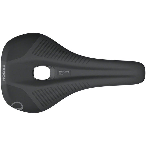 Ergon SRS Comp Saddle - TiNox XP Black Mens Small/Medium, Top View