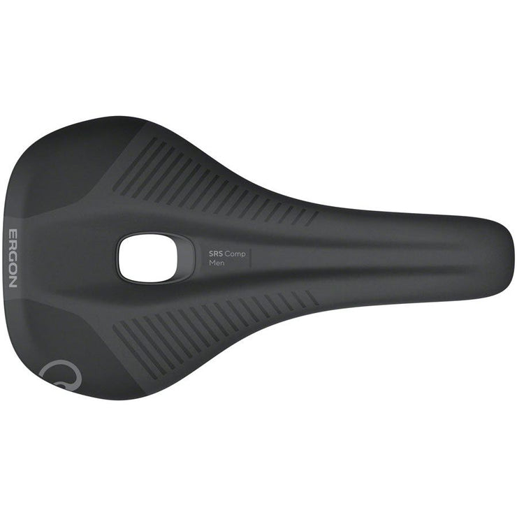 Ergon SRS Comp Saddle - TiNox XP Black Mens Small/Medium, Top View