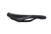Black bicycle saddle with 'Sdg' branding on a white background