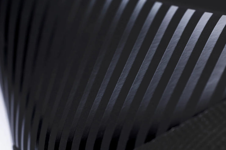 Close-up of a black and gray striped pattern