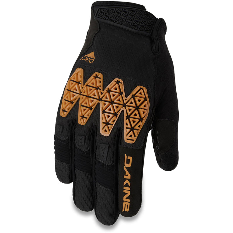 Dakine Slayer Pro D30 Gloves, black/ orange, finger view.
