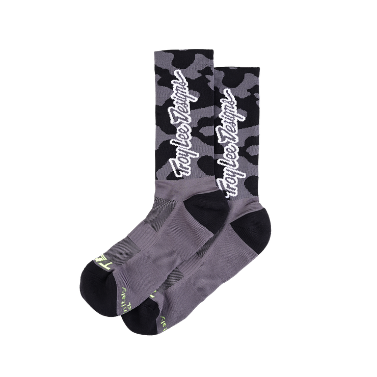 Troy Lee Designs Mens Performance Socks, in color: scrbuland black, full view. 