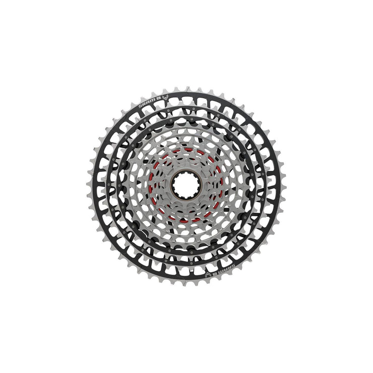 SRAM XX SL Eagle T-Type XS-1299 Cassette - 12-Speed 10-52t For XD Driver Silver/BLK, Full View