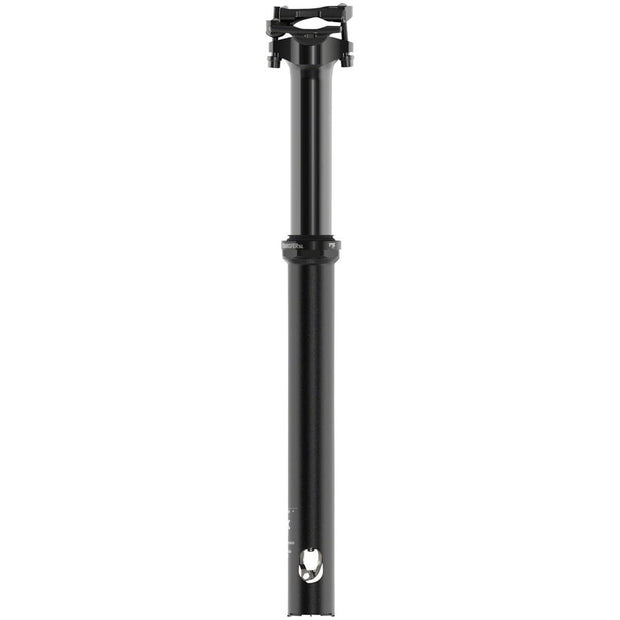 Fox Transfer SL Performance Elite Dropper Seatpost - 30.9, Internal Routing, Ano Black, front view.