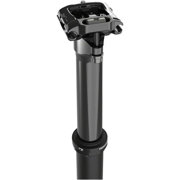 Fox Transfer SL Performance Elite Dropper Seatpost - 30.9, Internal Routing, Ano Black, rails view.