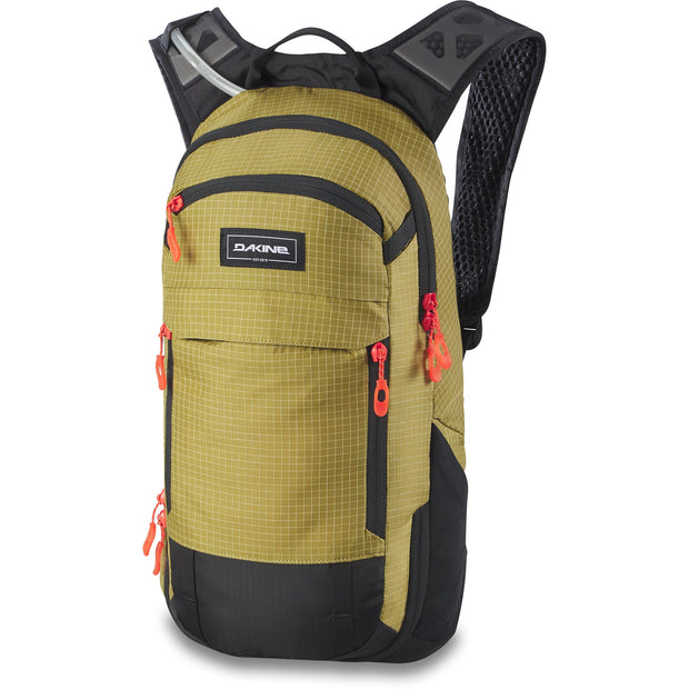 Dakine Syncline 12L Hydration Pack, green moss, full view.