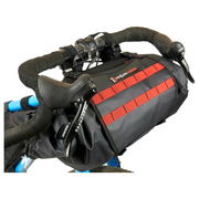 Revelate Designs Sweetroll Handlebar Bag, 11L, mounted view on road bike.