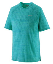 Patagonia Men's Ridge Flow Shirt, subtidal blue, full view.