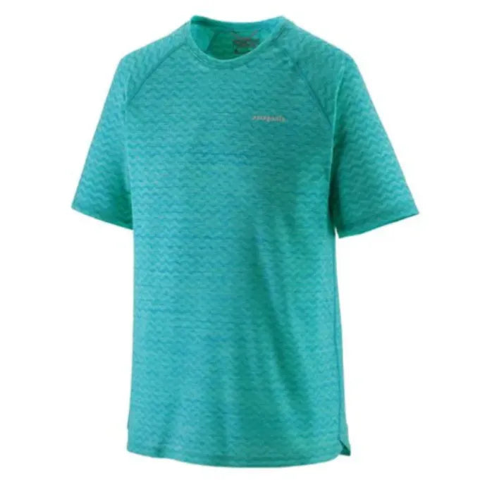 Patagonia Men's Ridge Flow Shirt, subtidal blue, full view.