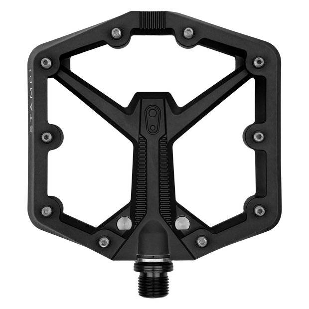 Crankbrothers Stamp 1 Gen 2 Pedal, black, full view.