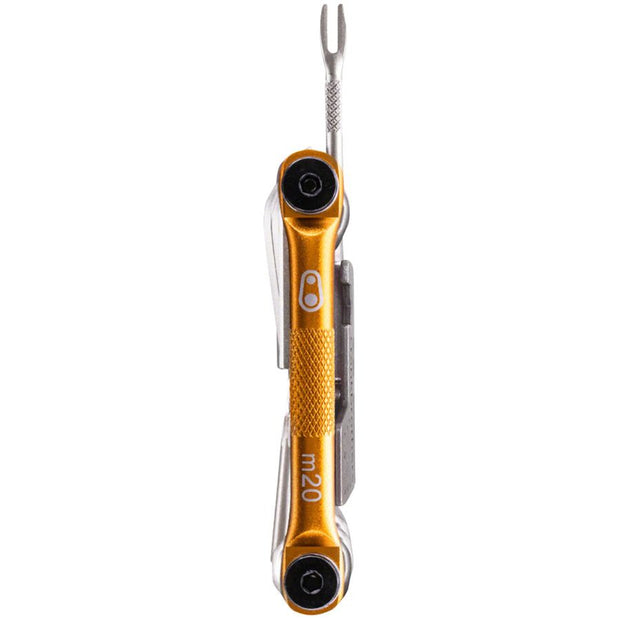 Crankbrothers Multi 20 Tool - Gold, side view.