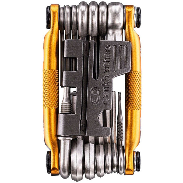 Crankbrothers Multi 20 Tool - Gold, closed view of bottom.