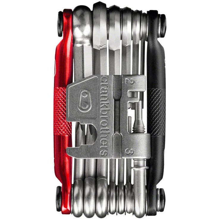 Crankbrothers Multi 19 Tool - Black/Red, closed view.