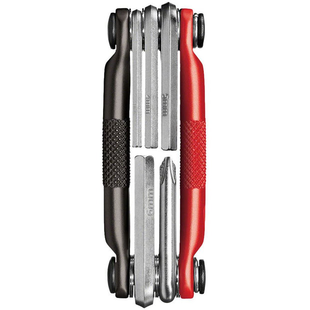 Crankbrothers Multi 5 Tool - Black/Red, full view.
