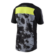 Troy Lee Designs Youth Skyline SS Jersey, breaks charcoal, back view.