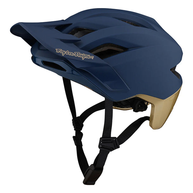 Troy Lee Designs Flowline SE Helmet, radian navy, side view.