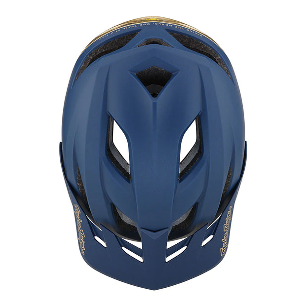 Troy Lee Designs Flowline SE Helmet, radian navy, top view.