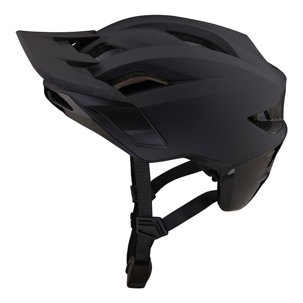 Troy Lee Designs Flowline SE Helmet, stealth black, side view.