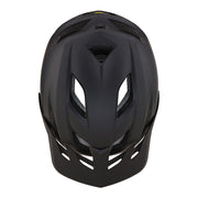 Troy Lee Designs Flowline SE Helmet, stealth black, top view.