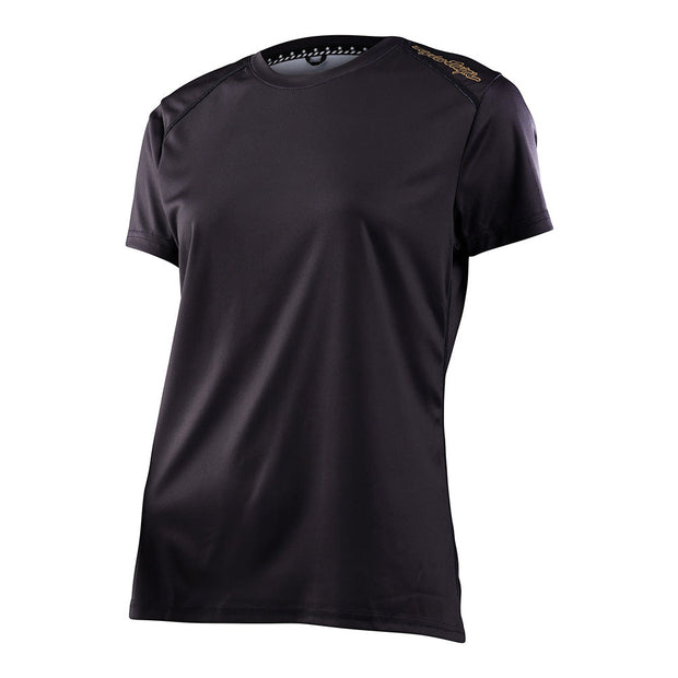 Troy Lee Designs Women's Lilium SS Jersey, black, front view.