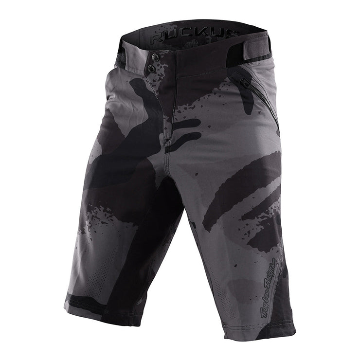 Troy Lee Desings Ruckus Short w/ Liner, Camo black, full view.