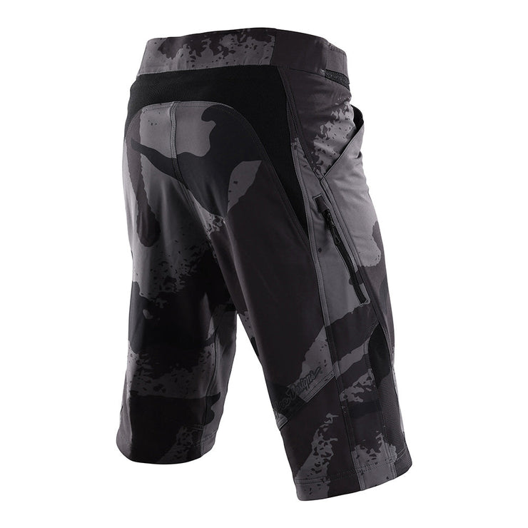 Troy Lee Desings Ruckus Short w/ Liner, Camo black, back view.