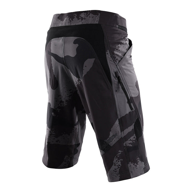 Troy Lee Desings Ruckus Short w/ Liner, Camo black, back view.