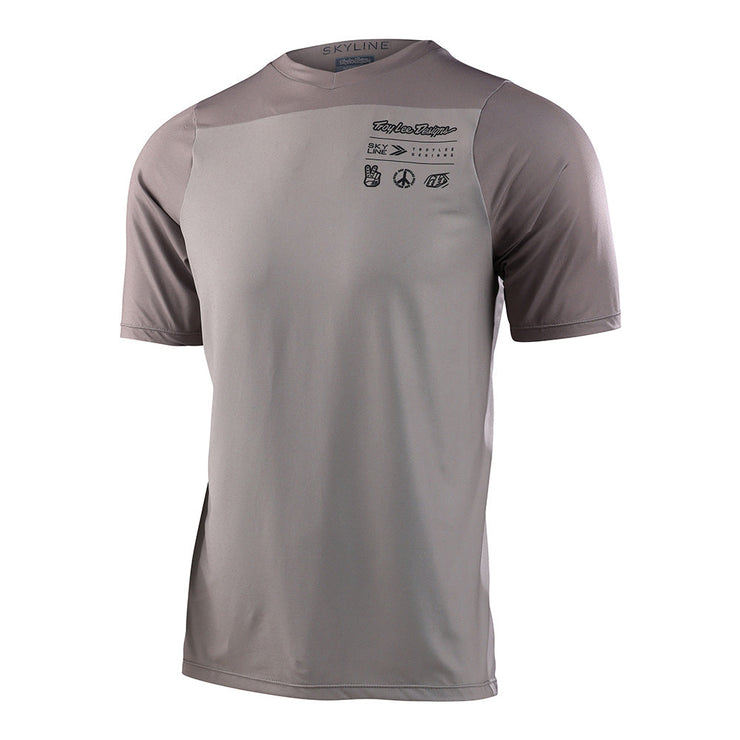 Troy Lee Designs Skyline SS Jersey, mono quarry, front view.