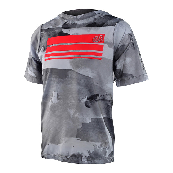 Troy Lee Designs Youth Skyline SS Jersey, blocks cement, full view.