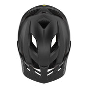 Troy Lee Designs Youth Flowline Helmet, orbit black, top view.