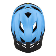 Troy Lee Designs Youth Flowline Helmet, oasis blue, top view.