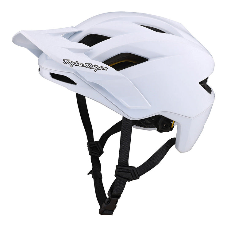Troy Lee Designs Youth Flowline Helmet, orbit white, full view.