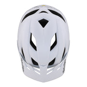 Troy Lee Designs Youth Flowline Helmet, orbit white, top view.