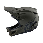 Troy Lee Designs D4 Composite Full-Face Helmet, stealth tarmac, left side view.