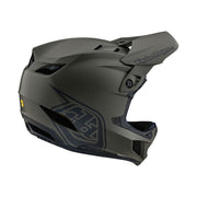 Troy Lee Designs D4 Composite Full-Face Helmet, stealth tarmac, right side view.