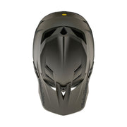 Troy Lee Designs D4 Composite Full-Face Helmet, stealth tarmac, top view.