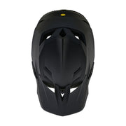 Troy Lee Designs D4 Polyacrylite Full-Face Helmet, black, top view.